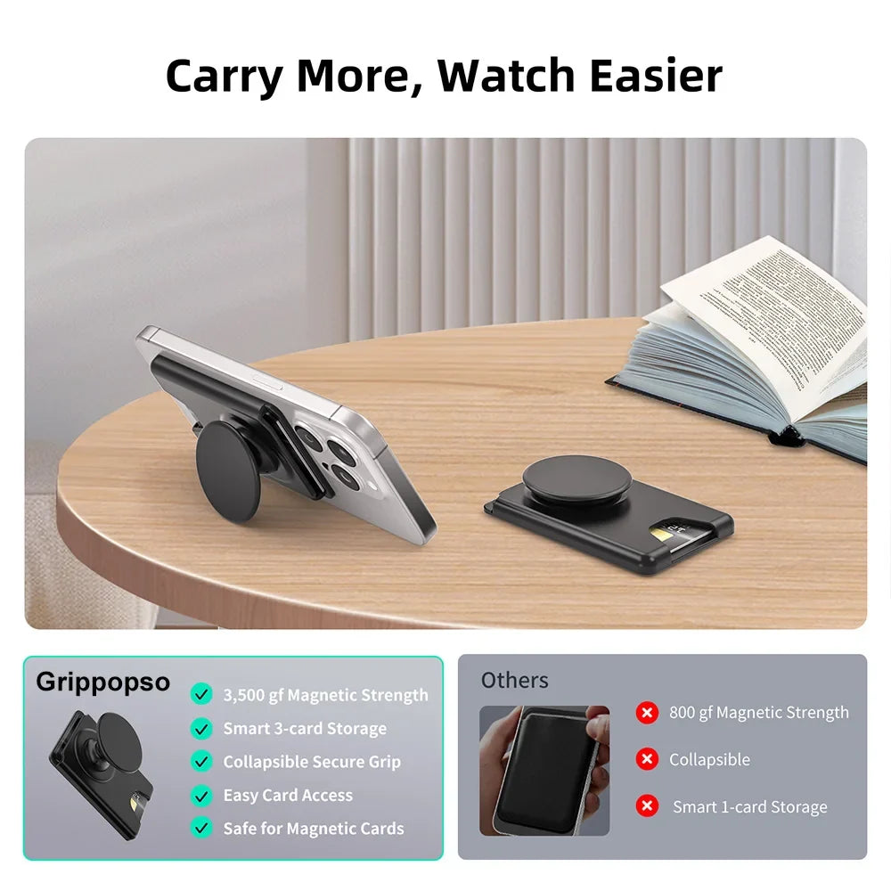 Magnetic2026 Edition Wallet With Expanding Grip For Phones Universal Card Holder Case Anti Scratch And Dustproof Back To School