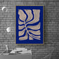 Klein Blue Abstract Canvas Wall Art Vertical Contemporary Print
