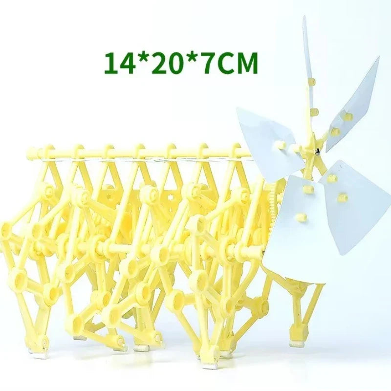 Wind Powered Robot Kit DIY Bionic Walking Toy STEM Experiment Summer 2025 Hands On Non Motor-Driven Gift
