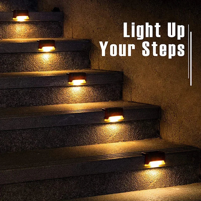 Solar Deck Lights Outdoor Water-Resistant LED Fence Lights for Patio Stairs Pathway Fall 2026 Eco Friendly