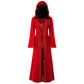 Women's Lace-Up Hooded Medieval Vampire Witch Cloak Robe - Great Halloween Costume for Themed Events