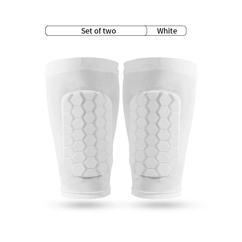 Football Shin Guard Sleeve Covers - Light Elastic Protective Leg Sleeves for Men Women and Teens