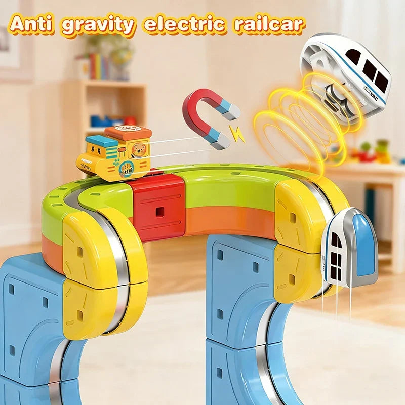 Magnetic2025 Edition Building Kit 81 Pieces Track Puzzle With Train STEM Educational Toy Christmas Gift