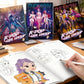 Book Coloring Kpop Demon Hunters Anime Sketches Rumi Mira Zoey Cute Line Drawings Back to School 2025 Gift