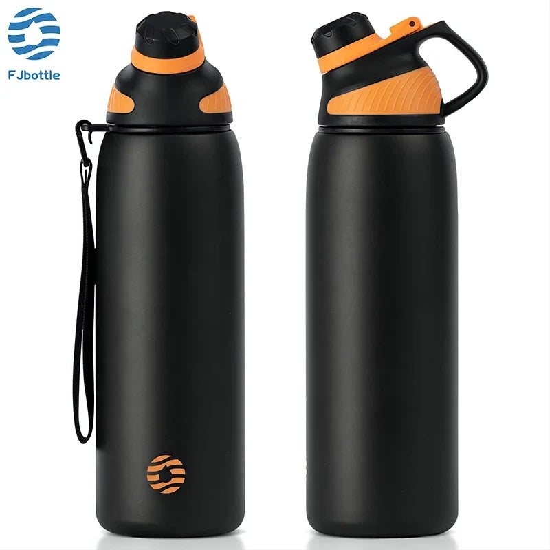 Insulated2026 Edition Water Bottle 1000ml Stainless Steel Vacuum Flask With Magnetic Lid Summer Travel