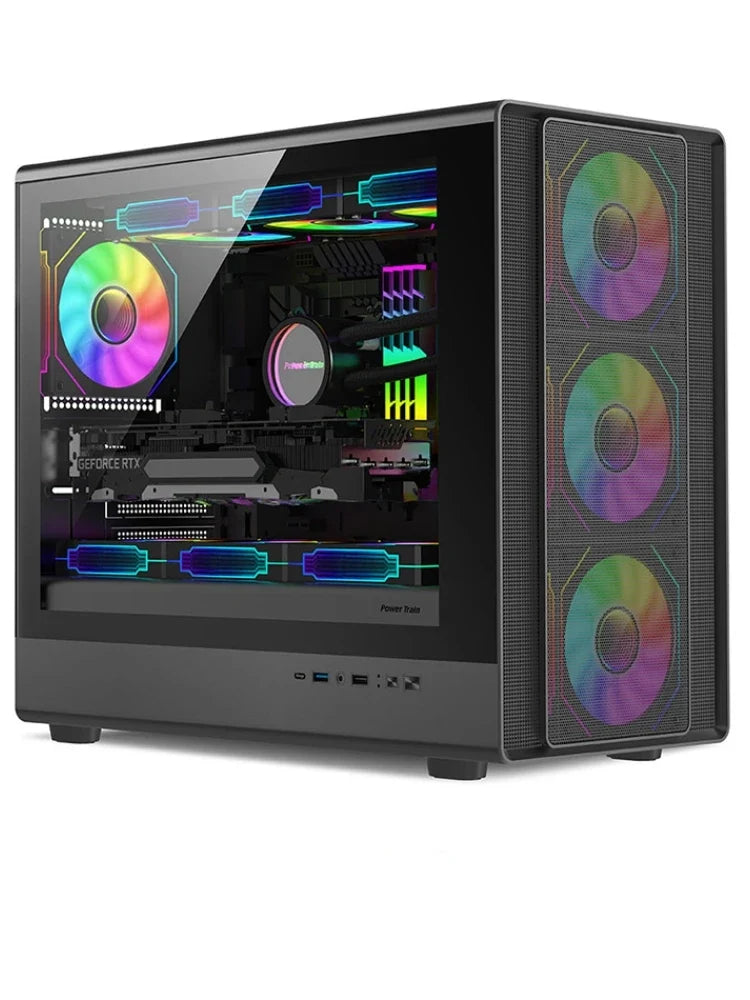 ITX Mini PC Case Tempered Glass 360mm Water Cooling