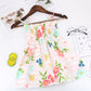 Plush girls' sundress - smocked bodice, daisy print, polyester, for casual summer outings