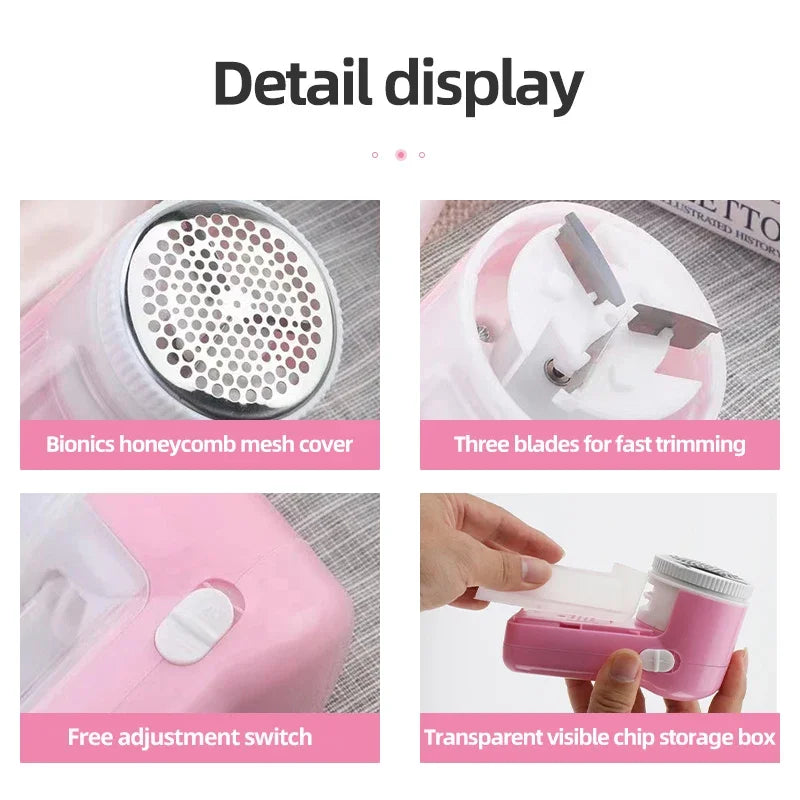 Remover Lint Fabric Shaver with Stainless Steel Blades for Wool and Cotton Balls
