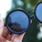 1-9 Flexible Tint Polarized Sunglasses with Integrated ND Filter Lenses, Retro Round Design for Men Women