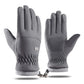 Winter Gloves Grey Thermal Ski Gloves Winter Essentials 2026 Touchscreen Compatible Windproof Water-Resistant Anti Slip