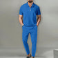Men's Polo Shirts Set - Casual Chic Breathable Polo and Adjustable Pants Ensemble for Comfort and Style-1