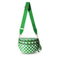 checkered nylon, box shape, travel and daily use – Multi-Use unisex crossbody bum bag