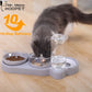 Raised Pet Feeding Station Tilted 3-Bowl Design With 500ML Water Bottle Fall 2025 Comfort-Grip Spine Protection