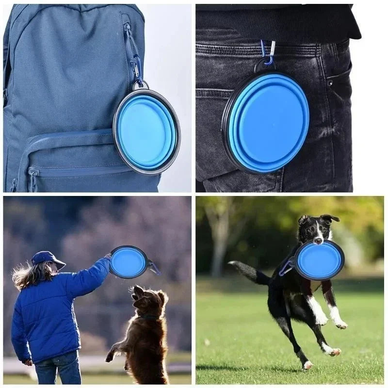 350ml Pet Folding Bowl - Travel-Friendly Dog & Cat Food Water Bowl