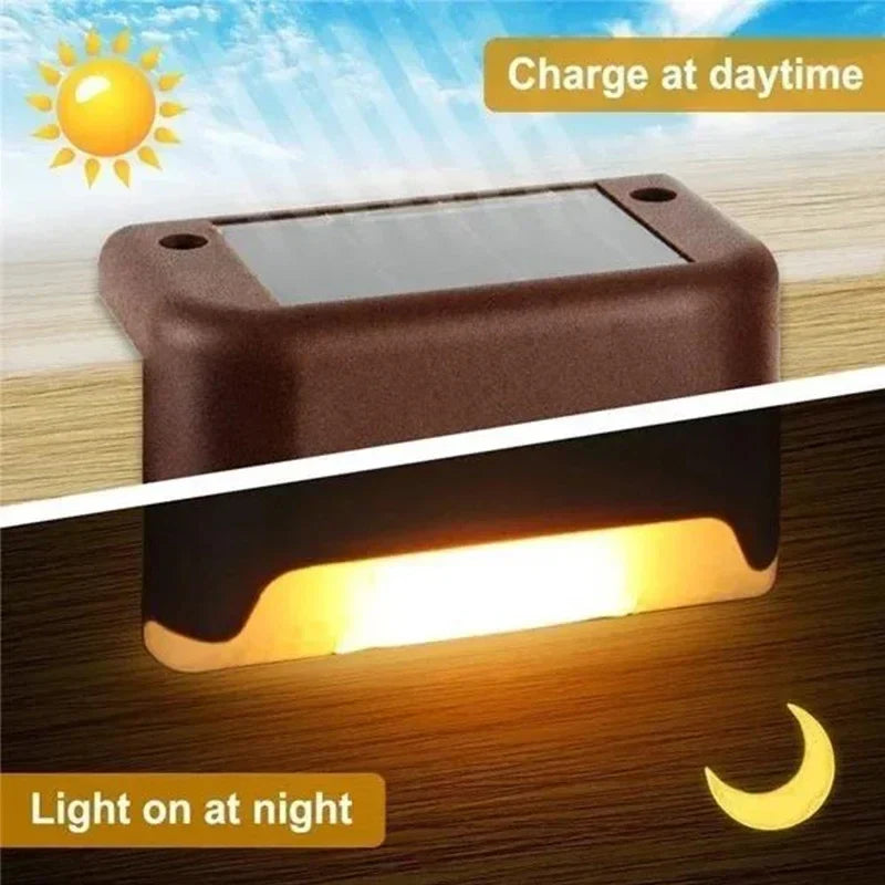 Solar Deck Lights Outdoor Water-Resistant LED Fence Lights for Patio Stairs Pathway Fall 2026 Eco Friendly