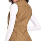 Light Women Quilted Vest - Stand Collar Cotton Winter