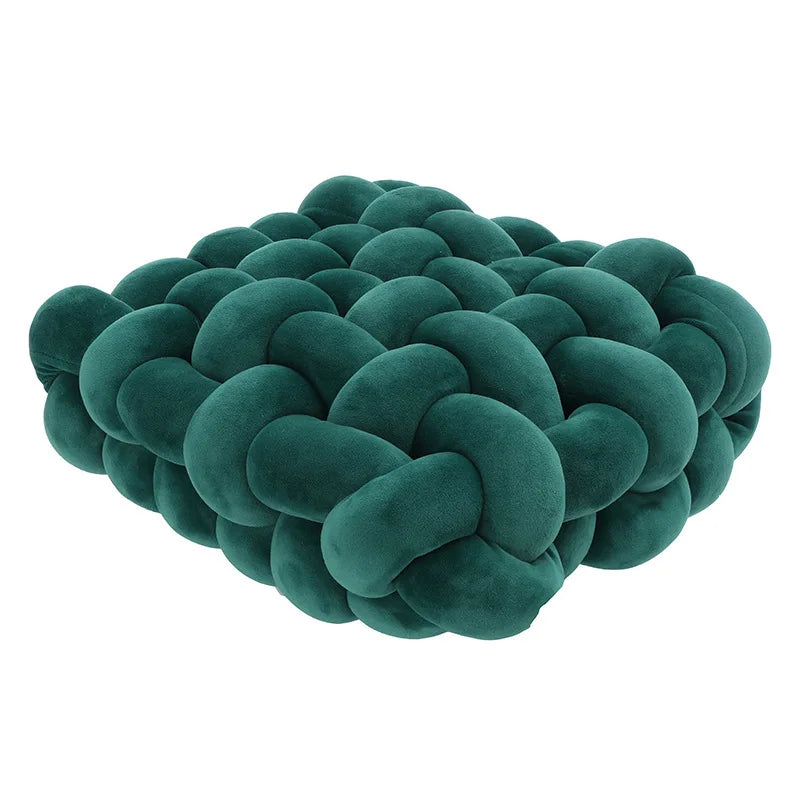 Pillow Knot Plush Square Hand-Woven Throw Cushion Living Room Decor Fall 2025 Cozy Support Decorative Accent