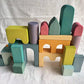 Wooden Building Blocks Pastel Scandinavian Stacking Play Kit Fall 2025 Eco Friendly Imaginative Play Gift