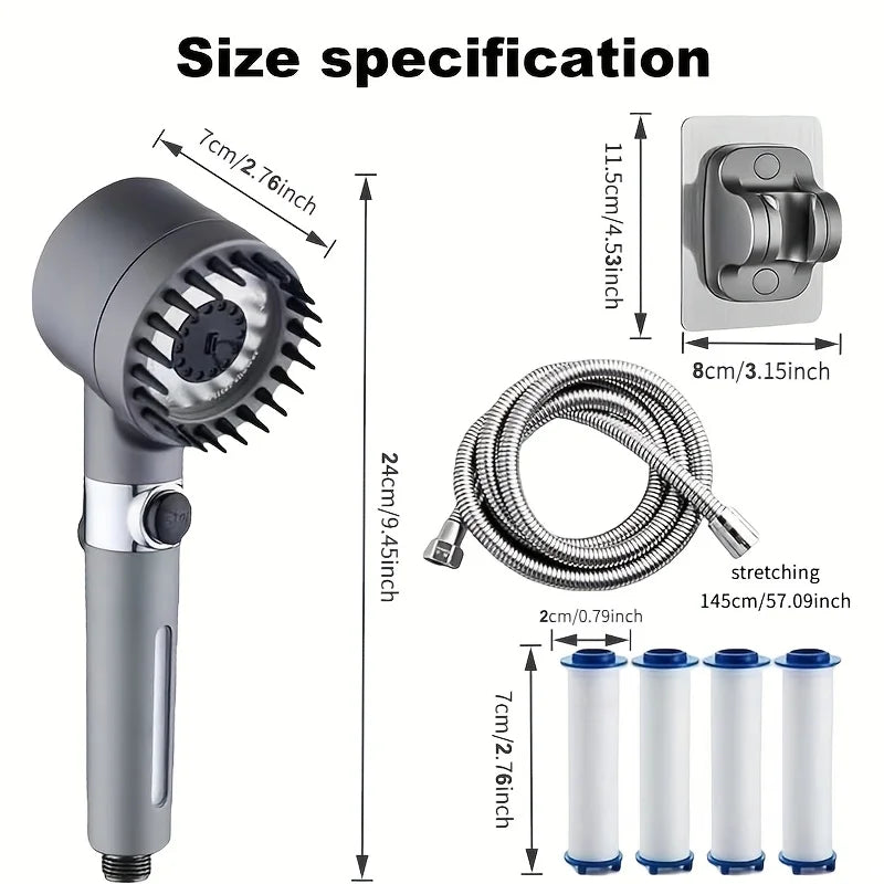 Multi Spray Modes, Built-In Filter On Off Switch, Fall 2026 Household Upgrade – Shower Head With Filter Hand-Held Turbocharger