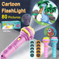 Creative Cartoon Flashlight Projector Kit for Kids - 10 Cards with 80 Patterns, Great Bedtime Story Companion