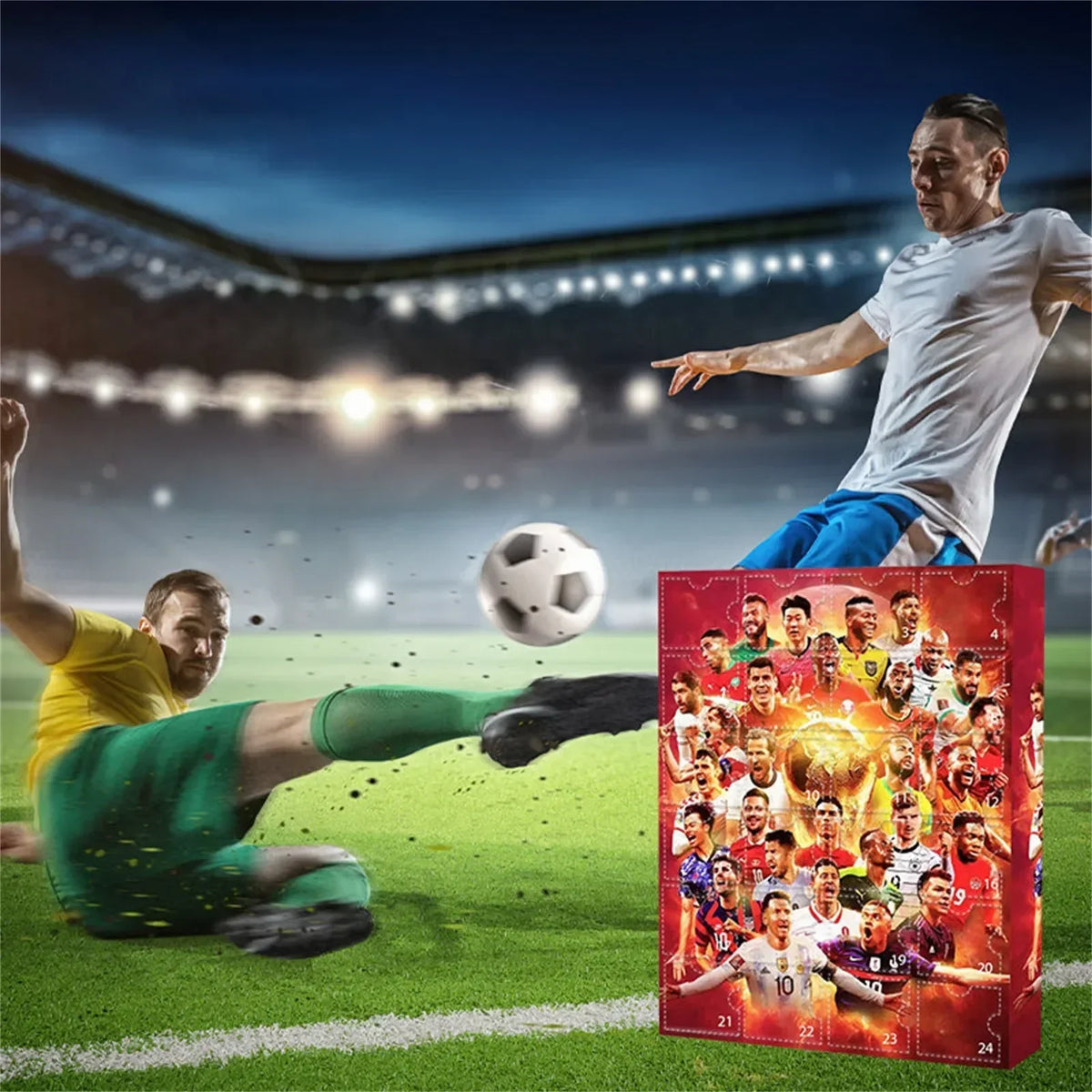 2025 Soccer Advent Calendar - 24-Day Countdown Kit for Kids, Fun Christmas Sports Gifts