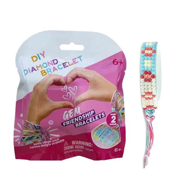 Flexible DIY Diamond Painting Bracelet for Kids & Adults - Creative Jewelry Craft with Embroidery Art