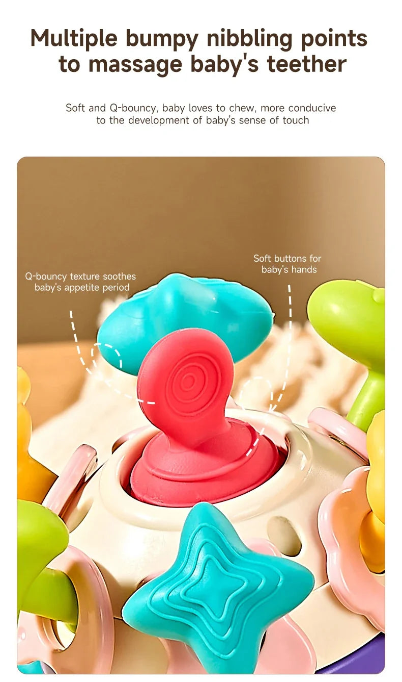 Teether Baby Rattle Hand Grip Sensory Ball Toy Newborn