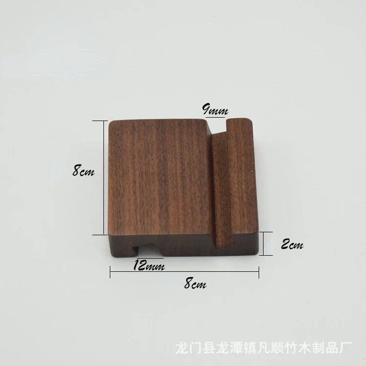 Universal Solid Wood Desk Stand Holder for Mobile Phones & Tablets - Household Accessories