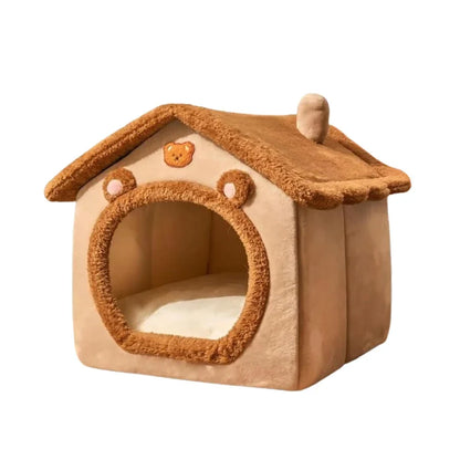 Foldable Pet House Removable Washable Cat House for Compact Pets
