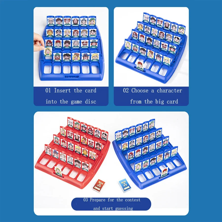 Guess Interactive Who Game for Kids - Parent-Child Logic Puzzle Card Game for Fun Friend Engagement
