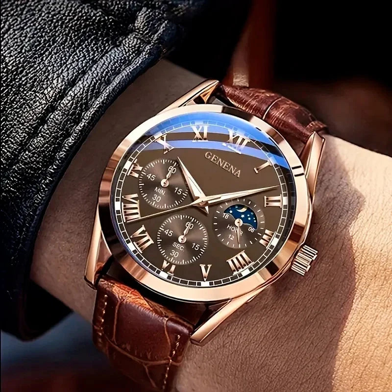 Watch Quartz Leather Strap Dress Casual Fall 2025 Business