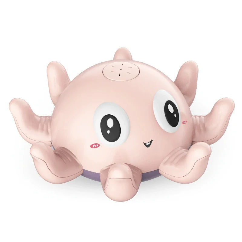 Baby Bath Toys Motor-Driven Octopus Sprinkler with Music LED Light for Kids