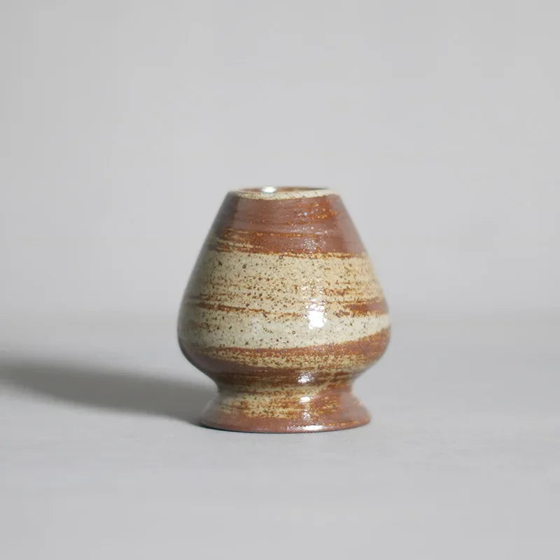 Tea Matcha Whisk Holder Pottery Stand Rustic Teaware