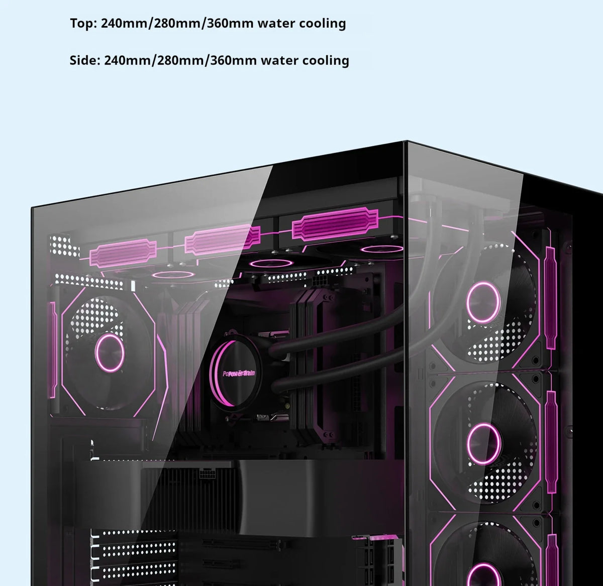 PC Gaming Case Dreamland Pro ATX Dual Glass 360mm Chassis