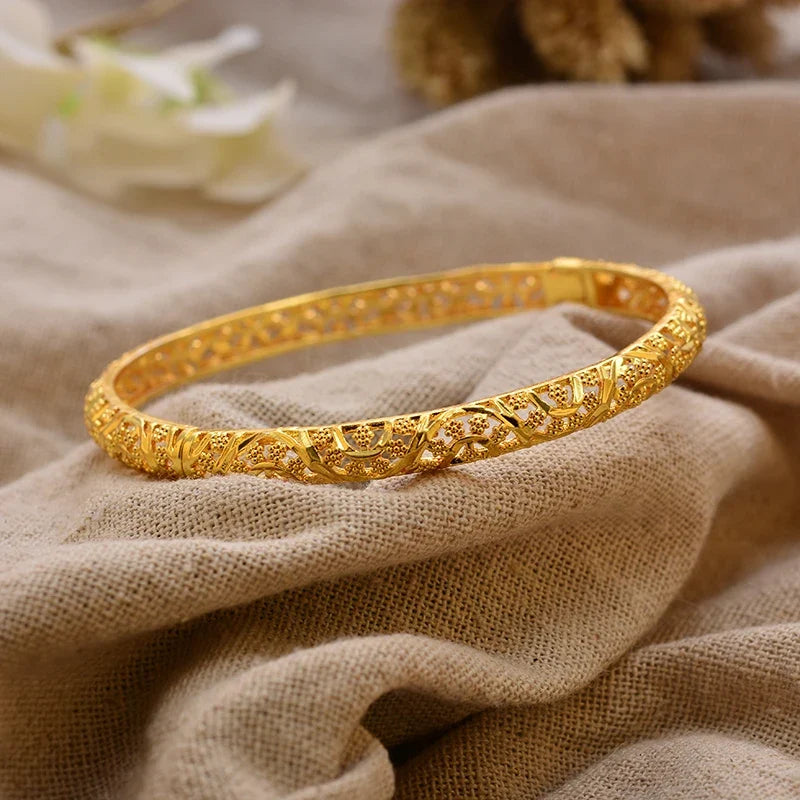 Gold Plated Bangles Deluxe Arabic Wedding Bracelet
