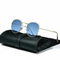 Round Retro Sunglasses for Men/Women Deluxe UV400 Metal Vintage Eyewear No Leather Case