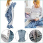 Shark Cartoon Flannel Sleeping Bag Pajamas - Hooded Cozy Animal Nightgown for Kids