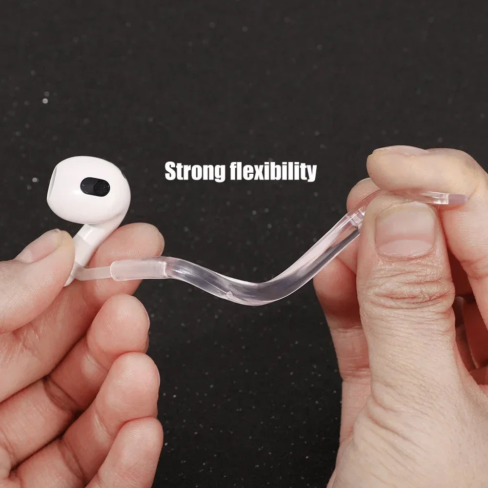 Transparent Silicone Ear Hooks for Airpods Flexible Anti-Slip Sports Accessories
