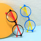 Kids2026 Edition Glasses Round Frame Korean Style Clear Lens Photo Prop Back To School
