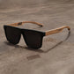 Square Sunglasses Frame Unisex Outdoor Eyewear UV400 Protection Summer 2026 Trend Wood Grain Hinges
