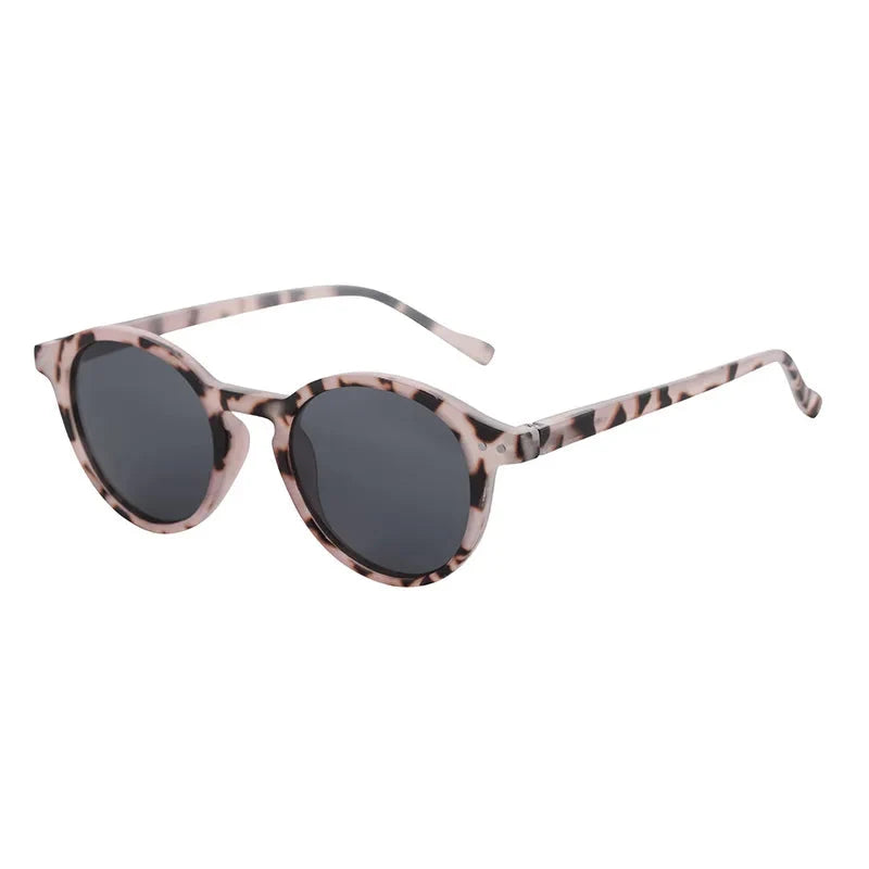 Retro Sunglasses Compact Round Frame UV400 Men Women Vintage Goggles Shade