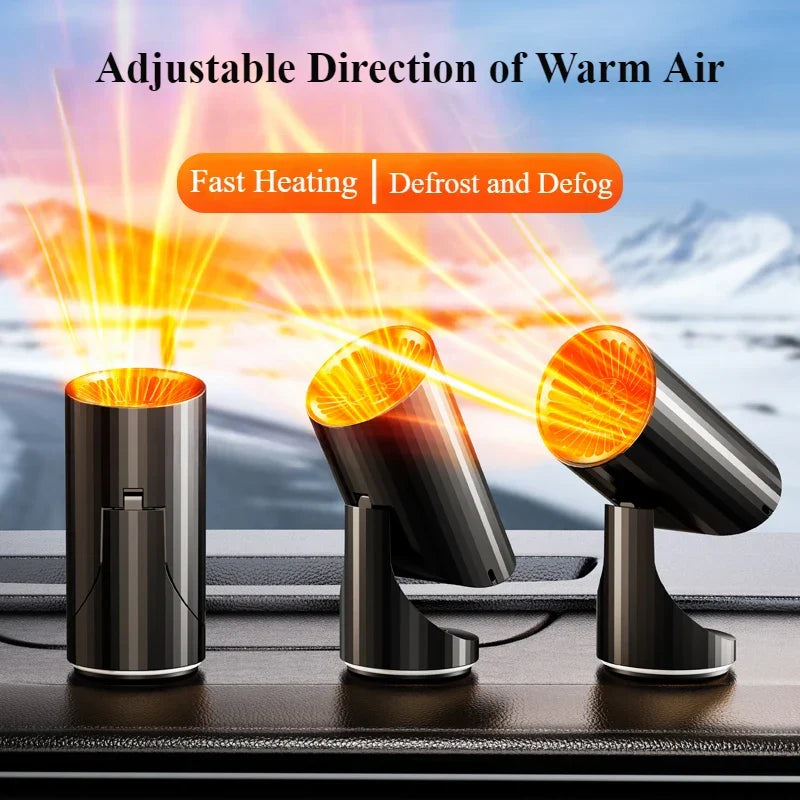 Car2025 Edition Heater Defogger 360 Rotatable Travel-Friendly Plug In 24V 12V Fast Cabin Warmth Winter