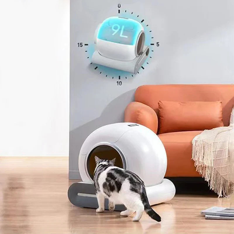 Automatic2025 Edition Cat Litter Box 65L Capacity Self Cleaning Fully Enclosed Cat Toilet Odor Control Smart Household