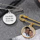 Photo Custom Brooch Pin - Personalized Memorial Picture Wedding Boutonniere Pendant, Zinc Alloy