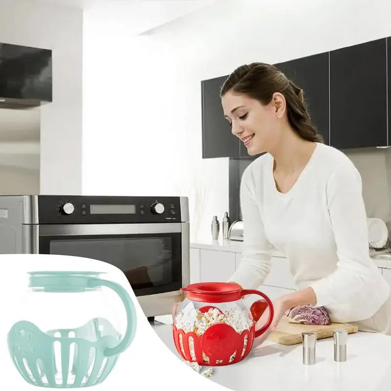Microwave Popcorn Maker 2.25 Quart Silicone Popcorn Bowl Movie Night 2025 Simple Healthy Snack
