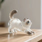 Hair Dog Keepsake Keychain Pendant Clear Resin Charm