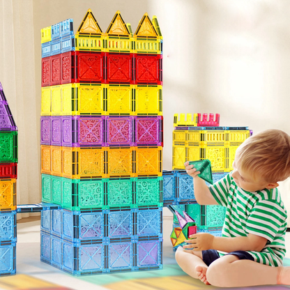 Building Magnetic Blocks for Kids 3-8 Years - Educational Magnet Toys for Toddlers and Preschoolers, Creative Play for Boys and Girls