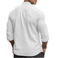Men's Dress Shirt, Lightweight Linen Cotton Blend, Adjustable Fit, Casual and Formal Style, Summer Elegance, Various Colors-5