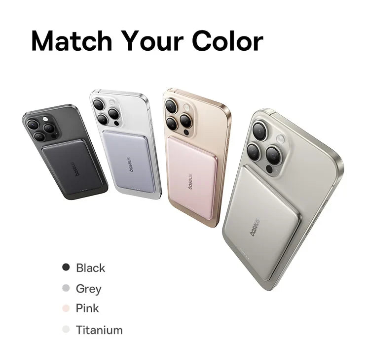 Card-Sized 10000mAh PD 27W & 5000mAh PD 20W Cordless Charging 2026 – Ultra-Slim Magnetic Power Bank
