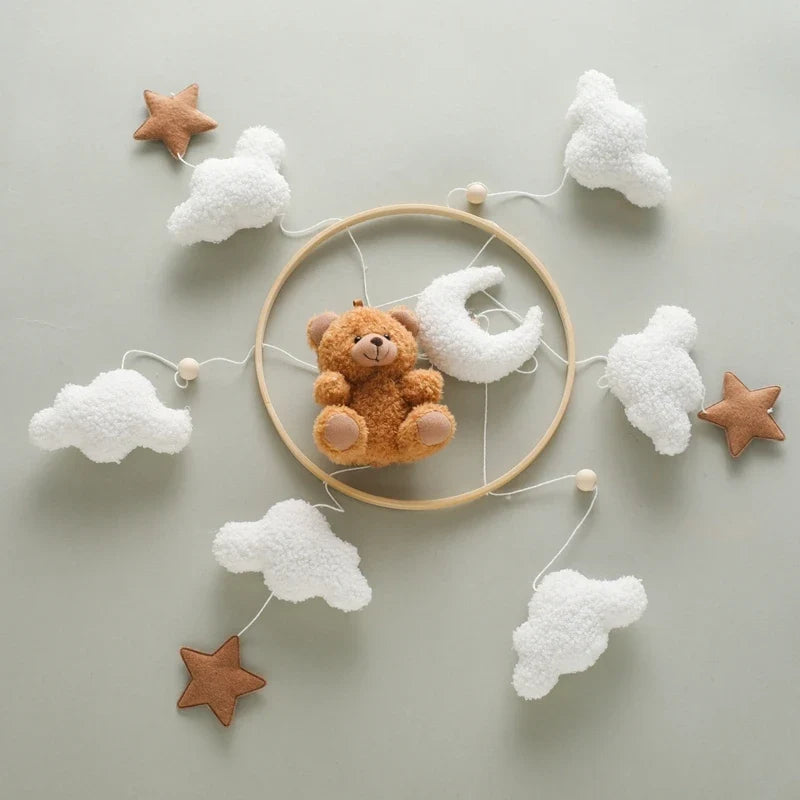 Crib Baby Mobile Wooden Nursery Newborn Sensory Toys